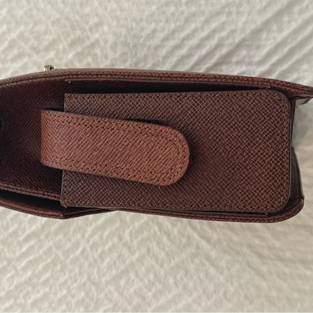 Elegant Brown Mini Briefcase Bag
